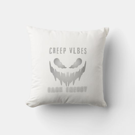 Creep Vibes Dark Energy _ Trendy Horror Streetwear クッション (正面)