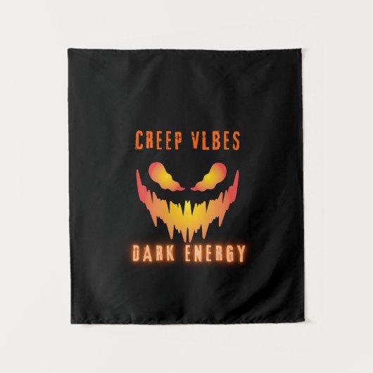 Creep Vibes Dark Energy _ Trendy Horror Streetwear タペストリー (正面)