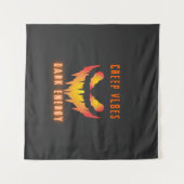 Creep Vibes Dark Energy _ Trendy Horror Streetwear タペストリー (正面(横))