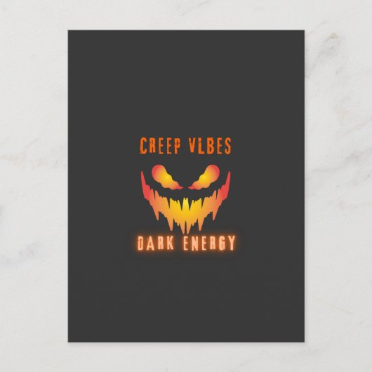 Creep Vibes Dark Energy _ Trendy Horror Streetwear ポストカード (正面)