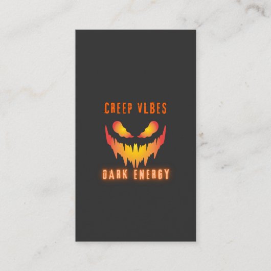 Creep Vibes Dark Energy _ Trendy Horror Streetwear 名刺 (正面)