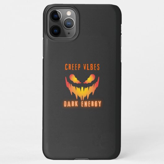 Creep Vibes Dark Energy _ Trendy Horror Streetwear iPhoneケース (裏面)