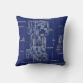 Creeper Blueprint | Vintage Schematic | Engineerin クッション (裏面)