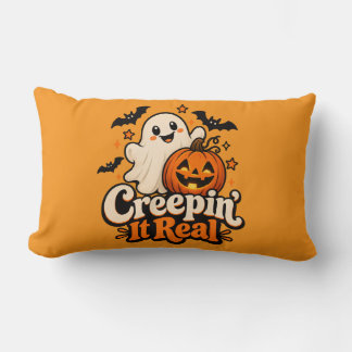 “Creepin’ It Real” かわいいハロウィンの子供用腰枕 ランバークッション