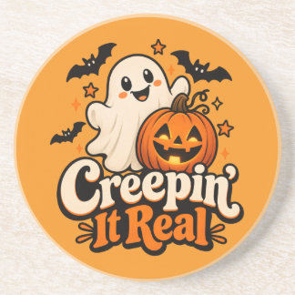 “Creepin’ It Real” かわいいハロウィン コースター