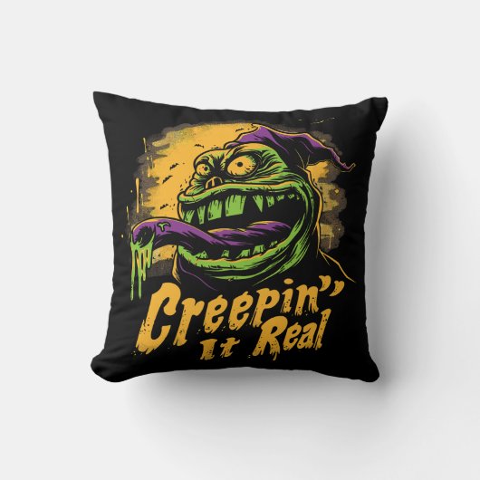 Creepin’ It Real | ExDesigner | Halloween クッション (正面)
