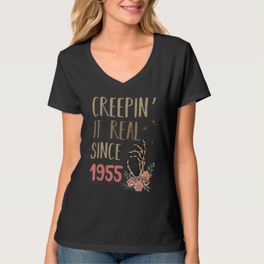 Creepin It Real Halloween Retro 1955 Holiday Spook Tシャツ (正面)