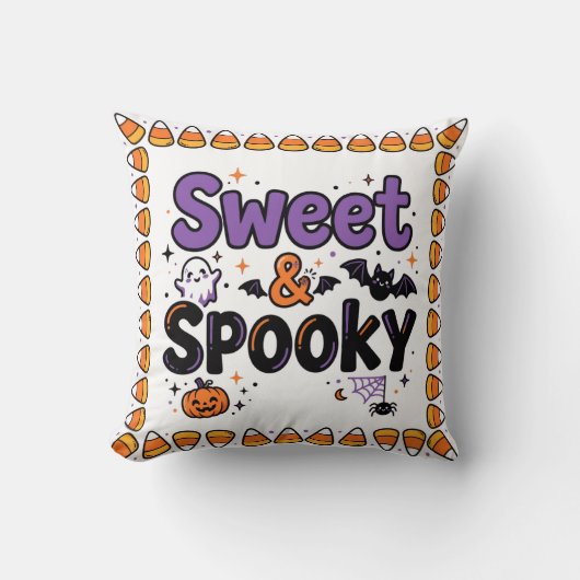 Creepin It Real Moon Throw Pillow クッション (正面)