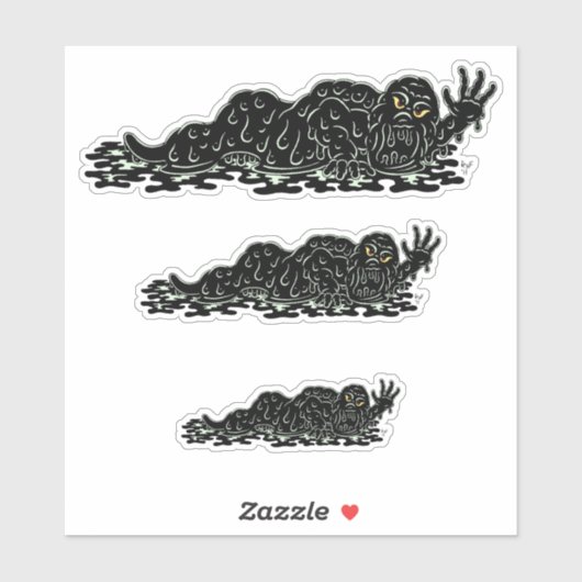 Creeping Slime Hulk Weird Horror Art シール (シート)