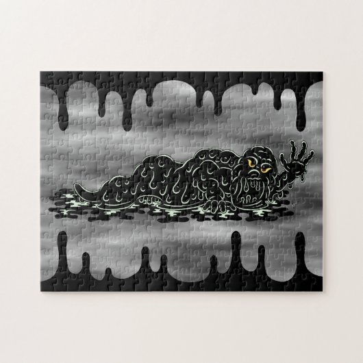 Creeping Slime Hulk Weird Horror Art ジグソーパズル (横)
