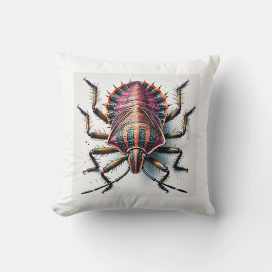 Creeping Water Bug 160724IREF216 - Watercolor クッション (正面)
