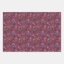 Creepmas w/House幽霊のよく出る、スカル、リース、棺 ラッピングペーパーシート