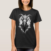 Creepy Baphomet  Occult Gothic Demon Tシャツ (正面)
