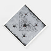Creepy Black Widow Spiders in Web Ragged White (コーナー)