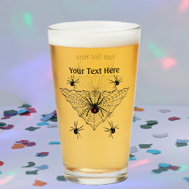 Creepy Black Widow Spiders Red Marking in Web タンブラーグラス