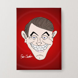 creepy businessman with money ears 缶バッジ