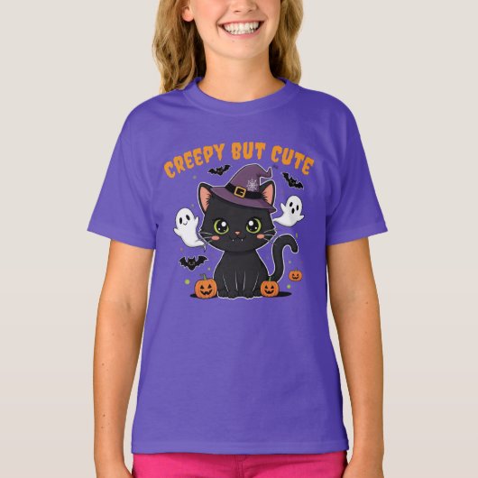 Creepy but Cute cat Tシャツ (正面)
