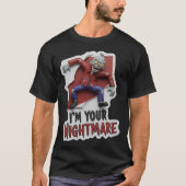 Creepy cartoon zombie with nightmare text tシャツ (正面)