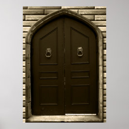 Creepy Castle Doors Halloween Haunted House Props ポスター