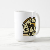 Creepy Cat Club – Retro Mystical Black Cat Design コーヒーマグカップ (正面右)