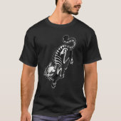 Creepy Cat Skeleton Halloween Horror Animal Cute Tシャツ (正面)