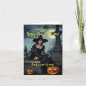 Creepy Chic Halloween Folded Invitation ノートカード (正面)