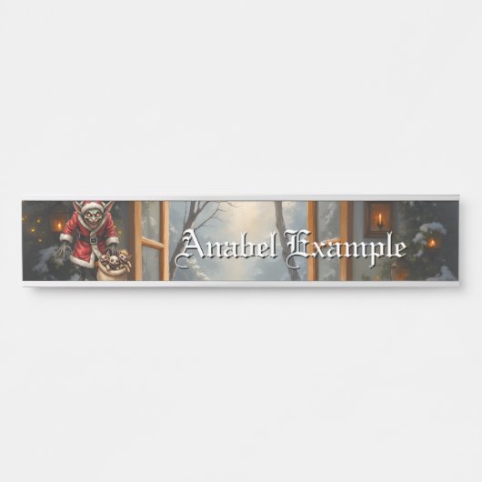 Creepy Christmas Goblin – Dark Fantasy Evil Santa  サインプレート (正面)