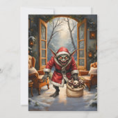 Creepy Christmas Goblin – Dark Fantasy Evil Santa  招待状 (裏面)