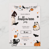 Creepy & Classy Halloween Party Invitation 招待状 (正面/裏面)