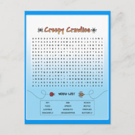 Creepy Crawlies Word検索 ポストカード