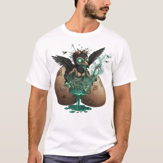 Creepy Crow Hatchling Art  Tシャツ (正面)