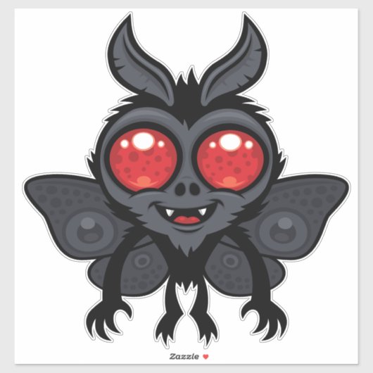 Creepy Cute Cryptid Mothman Monster シール (シート)