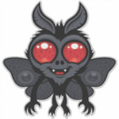 Creepy Cute Cryptid Mothman Monster シール (正面)