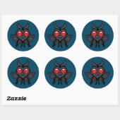 Creepy Cute Cryptid Mothman Monster ラウンドシール (シート)