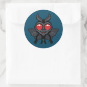Creepy Cute Cryptid Mothman Monster ラウンドシール (バッグ)
