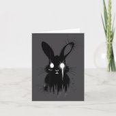 Creepy Cute Goth Bunny Horror Rabbit Sketch Alt Ng カード (正面)