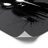 Creepy Cute Goth Bunny Horror Rabbit Sketch Alt Ng ポスター (角)