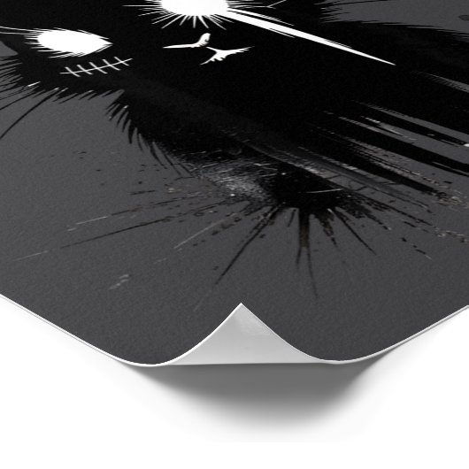 Creepy Cute Goth Bunny Horror Rabbit Sketch Alt Ng ポスター (角)