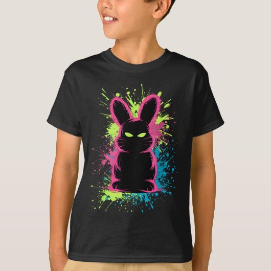 Creepy Cute Goth Bunny Horror Rabbit Sketch Alt Ng Tシャツ (正面)