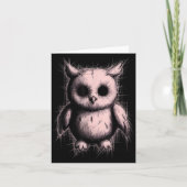 Creepy Cute Goth Owl Horror Sketch Alt Nge Evil  カード (正面)