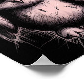 Creepy Cute Goth Owl Horror Sketch Alt Nge Evil  ポスター (角)