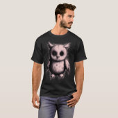 Creepy Cute Goth Owl Horror Sketch Alt Nge Evil  Tシャツ (正面フル)