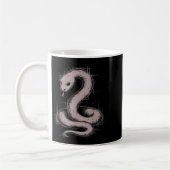 Creepy Cute Goth Python Horror Snake Sketch Alt Ng コーヒーマグカップ (左)