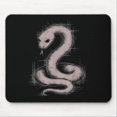 Creepy Cute Goth Python Horror Snake Sketch Alt Ng マウスパッド (正面)