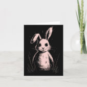 Creepy Cute Goth Rabbit Horror Bunny Sketch Alt Ng カード (正面)
