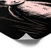 Creepy Cute Goth Rabbit Horror Bunny Sketch Alt Ng ポスター (角)