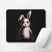 Creepy Cute Goth Rabbit Horror Bunny Sketch Alt Ng マウスパッド (マウス)