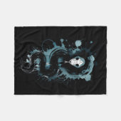 Creepy Cute Goth Snake Horror Snake Sketch Alt Nge フリースブランケット (正面(横))