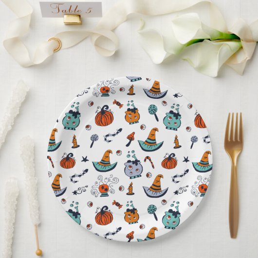 Creepy Cute Halloween Paper Plates ペーパープレート (ウェディング)