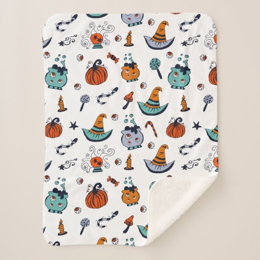 Creepy Cute Halloween Sherpa Blanket シェルパブランケット (正面)